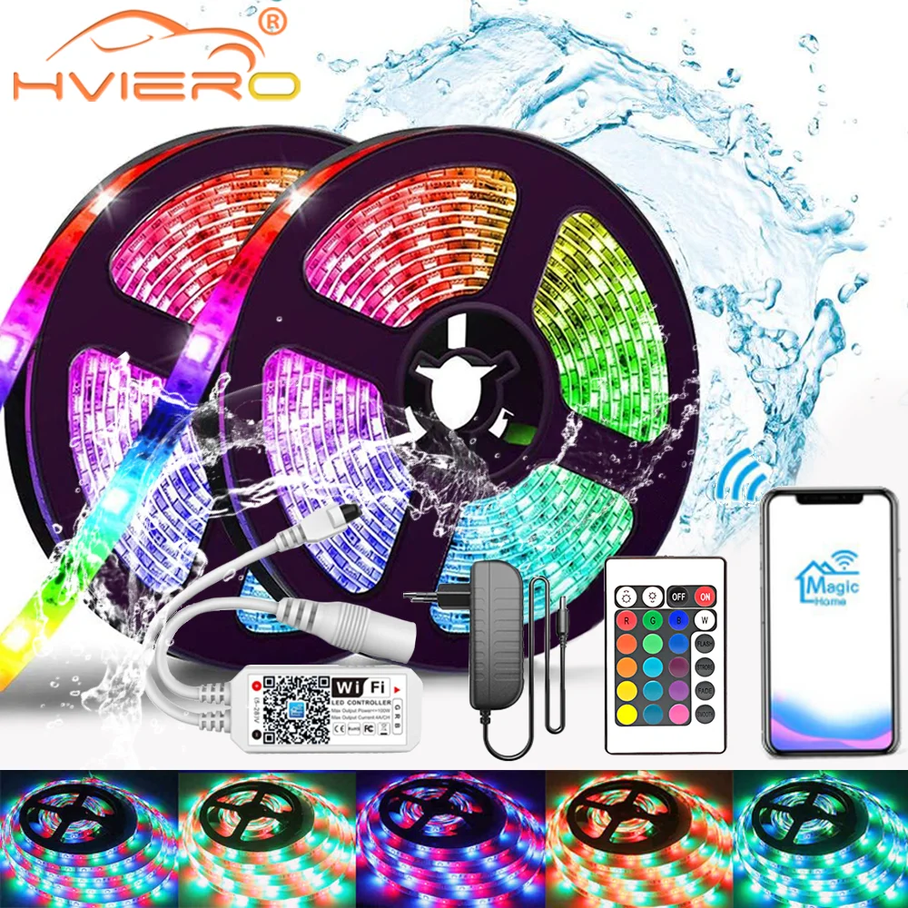 WIFI LED Strip RGB 2835 DC 12V Waterproof LED Light Strips Flexible For Home Christmas Decorative Lights Intelligent Google Home
WIFI LED Strip RGB 2835 DC 12V Waterproof LED Light Strips Flexible For Home Christmas Decorative Lights Intelligent Google Home