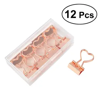 12Pcs Binder Clips Metal Decorative Cute Durable Heart Shaped Notes Paper Letter Photo Bill Invoice Clips for School Office
12Pcs Binder Clips Metal Decorative Cute Durable Heart Shaped Notes Paper Letter Photo Bill Invoice Clips for School Office