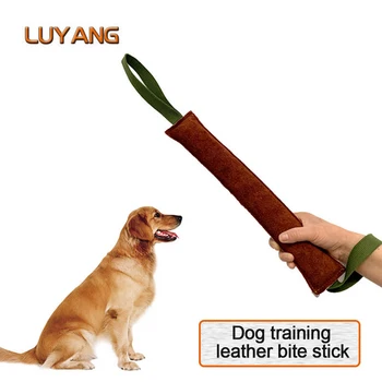 Behogar Dog Bite Tug Toy Leather Pet Pulling Biting Grip Training Interactive Toy with Handle for Small Medium Dogs 40cm Length
Behogar Dog Bite Tug Toy Leather Pet Pulling Biting Grip Training Interactive Toy with Handle for Small Medium Dogs 40cm Length