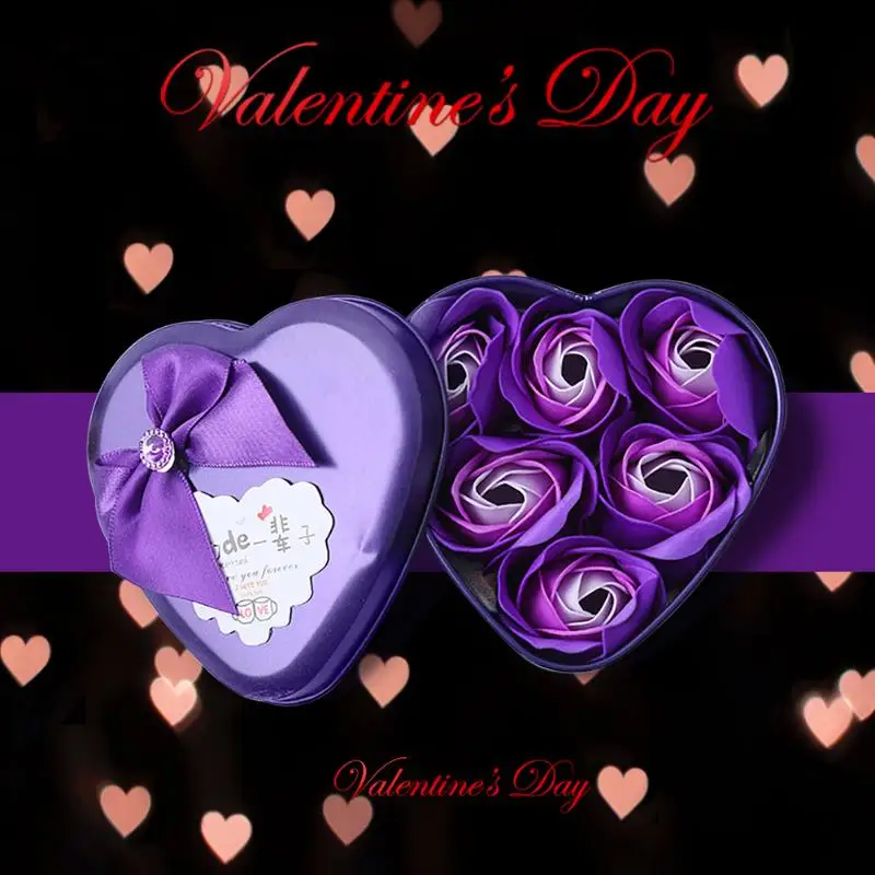 rose romantic soap flower gift box birthday valentine day gifts