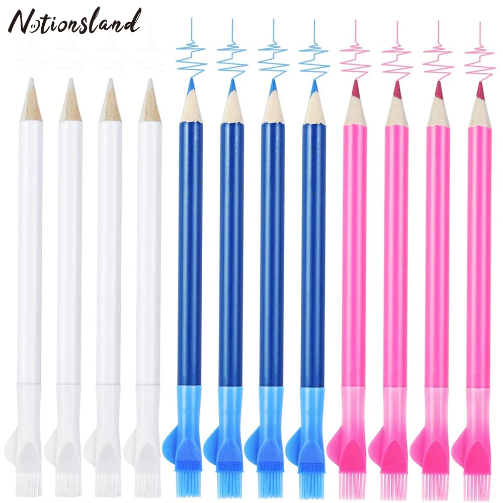 12Pcs Sewing Fabric Pencils Tailor Marker Pencil with Brush Cap for Tailor Marker Tracing Tools Dressmaker's Chalk Pencil
12Pcs Sewing Fabric Pencils Tailor Marker Pencil with Brush Cap for Tailor Marker Tracing Tools Dressmaker's Chalk Pencil