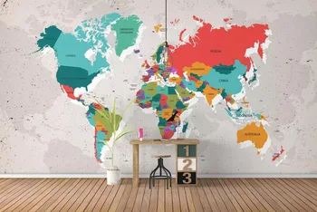 CJSIR Custom Wallpaper Simple American Retro Mottled Color World Map TV Background Wall Home Decoration Mural 3d Wallpaper
CJSIR Custom Wallpaper Simple American Retro Mottled Color World Map TV Background Wall Home Decoration Mural 3d Wallpaper