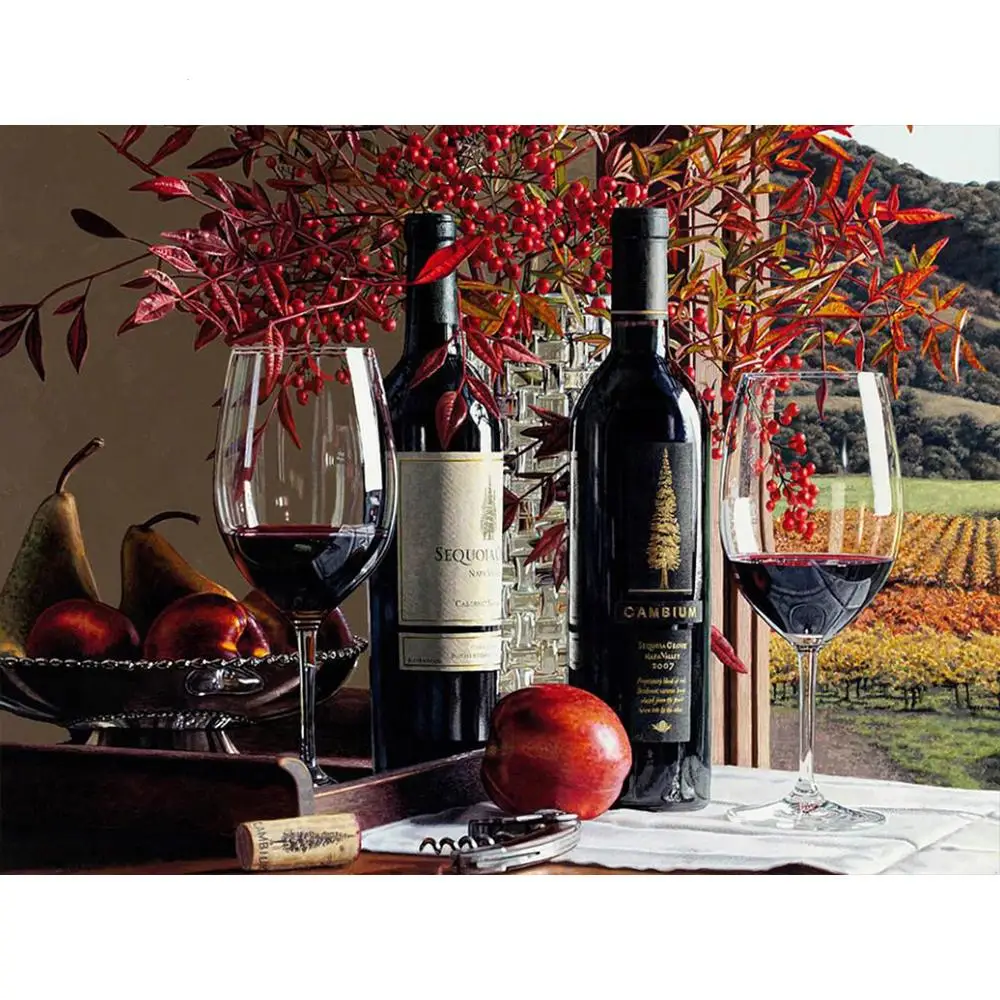 Full Square Diamond Painting Kits Fruits and Wine Diamond Embroidery Painting Kitchen Decoration Mosaic Pattern Decor
Full Square Diamond Painting Kits Fruits and Wine Diamond Embroidery Painting Kitchen Decoration Mosaic Pattern Decor
