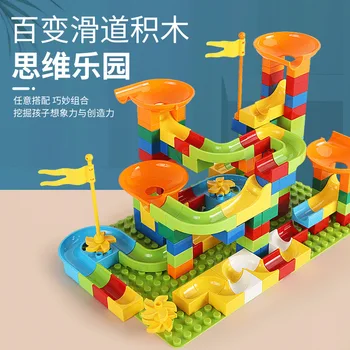 MOC Modular Marble Race Run Big Block Compatible Duploed Building Blocks Funnel Slide DIY Big Bricks Toys For Children gift
MOC Modular Marble Race Run Big Block Compatible Duploed Building Blocks Funnel Slide DIY Big Bricks Toys For Children gift