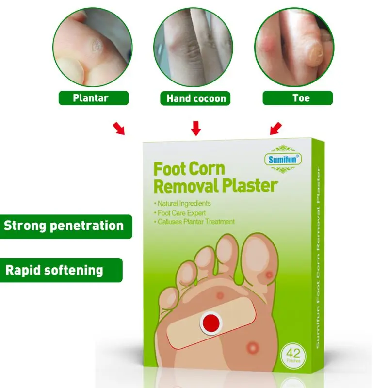 42pcs/Bag Medical Patches Warts Curative Pads Calluses Callosity Detox Foot Pads Foot Corn Removal Patch GOOD Product
42pcs/Bag Medical Patches Warts Curative Pads Calluses Callosity Detox Foot Pads Foot Corn Removal Patch GOOD Product