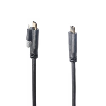 USB Type-C to USB Type-C Gen 2 10Gbps Industrial Camera Cable, 4K 60Hz USB 3.1 Type C Male to Male Cable With Screw fixed Lock
USB Type-C to USB Type-C Gen 2 10Gbps Industrial Camera Cable, 4K 60Hz USB 3.1 Type C Male to Male Cable With Screw fixed Lock