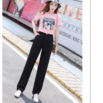 Summe Straight Tube Floor Pants Female Autumn WideLeg Pants Spring Loose High Waist Trousers Slim Trousers Female
Summe Straight Tube Floor Pants Female Autumn WideLeg Pants Spring Loose High Waist Trousers Slim Trousers Female