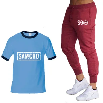 NEW Hot TV SOA Sons of Anarchy Cosplay Costume Mens T-shirt SAMCRO Skull Print High Quality Cotton Men's T-Shirts+pants Suit
NEW Hot TV SOA Sons of Anarchy Cosplay Costume Mens T-shirt SAMCRO Skull Print High Quality Cotton Men's T-Shirts+pants Suit