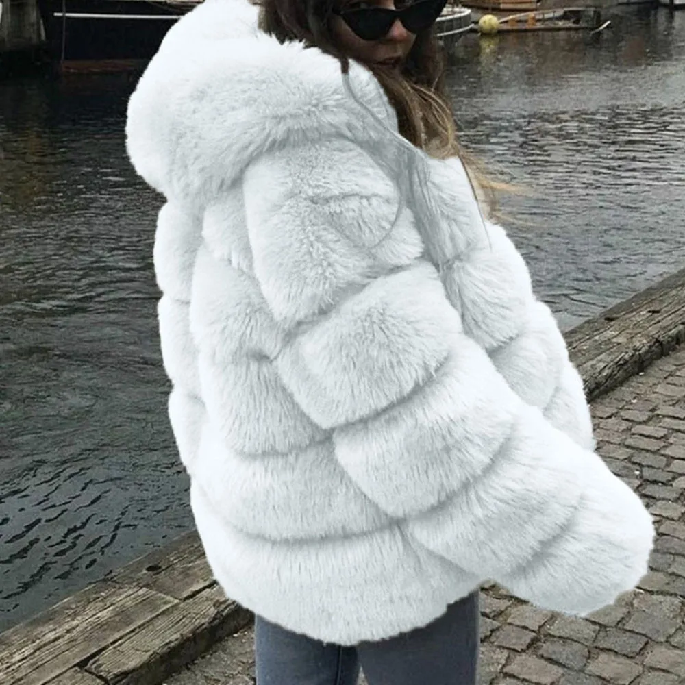 Winter Fall Fashion Faux Fur Warm Thick Outerwear Jacket - Paris Brand Winter Fall Fashion Faux Fur Warm Thick Outerwear Jacket - Paris Brand