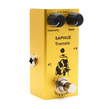 SAPHUE Electric Guitar Tremolo Intensity/Rate Knob Effect Pedal Mini Single Type DC 9V True Bypass
SAPHUE Electric Guitar Tremolo Intensity/Rate Knob Effect Pedal Mini Single Type DC 9V True Bypass