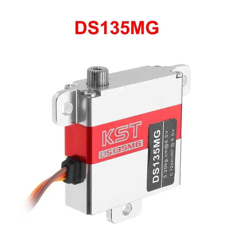 KST DS135MG 5.2KG 6V 10mm high torque Metal Gear Digital Wing Servo for RC Glider Servo Motor 4.8-6.0V Operating Voltage
KST DS135MG 5.2KG 6V 10mm high torque Metal Gear Digital Wing Servo for RC Glider Servo Motor 4.8-6.0V Operating Voltage