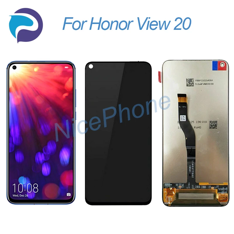 Фото for honor View 20 LCD Display Touch Screen Digitizer Assembly Replacement 6.4" PCT-AL10/TL10/L29 view lcd | Мобильные телефоны