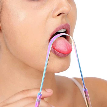 Stainless Steel Tongue Scraper Cleaner Fresh Breath Cleaning Coated TongueToothbrush Dental Oral Hygiene Care Tools
Stainless Steel Tongue Scraper Cleaner Fresh Breath Cleaning Coated TongueToothbrush Dental Oral Hygiene Care Tools