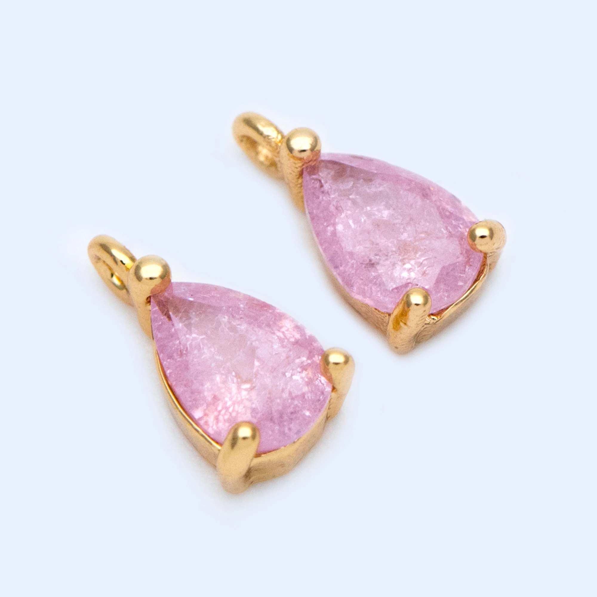 10 шт CZ выложенные каплевидные Подвески 8,5x5 мм, позолоченные латунные Мини-подвески, розовый цвет (искусственная кожа) 
10 шт CZ выложенные каплевидные Подвески 8,5x5 мм, позолоченные латунные Мини-подвески, розовый цвет (искусственная кожа)