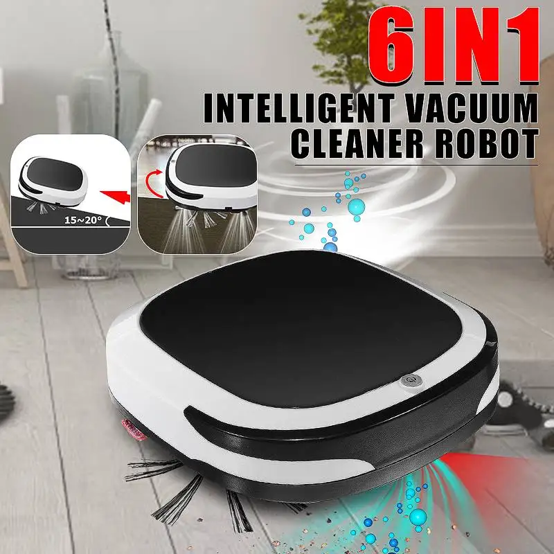 Rechargeable Smart Vacuum Cleaner Robot 2000PA Mopping Sweeping Suction Cordless Auto Dust Sweeper Machine for Home Cleaning
Rechargeable Smart Vacuum Cleaner Robot 2000PA Mopping Sweeping Suction Cordless Auto Dust Sweeper Machine for Home Cleaning