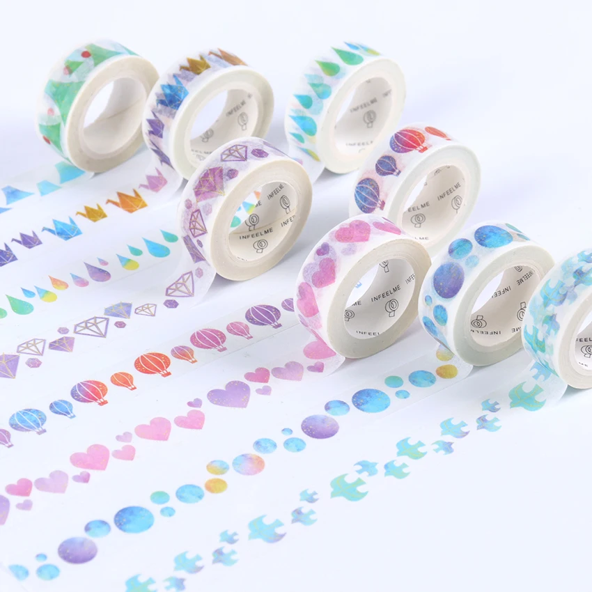 1PC Washi Masking Tape Water Droplet hot Air Balloons Paper Masking Tapes Handmade DIY Decorative Washi Tapes 15mm X 7m
1PC Washi Masking Tape Water Droplet hot Air Balloons Paper Masking Tapes Handmade DIY Decorative Washi Tapes 15mm X 7m
