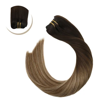 Ugeat Clip in Full Head Hair Extensions Machine Made Remy Human Hair 14-22" Brown Straight Human Hair 10PCS Full Head Hair 120G 
Ugeat Clip in Full Head Hair Extensions Machine Made Remy Human Hair 14-22" Brown Straight Human Hair 10PCS Full Head Hair 120G