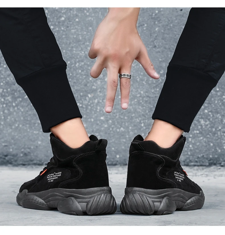 Winter Mens Boots High Top Fashion Clunky Sneakers for Men Snow Boots Warm Winter Shoes Men Fur Warm Ankle Boots Footwear Male