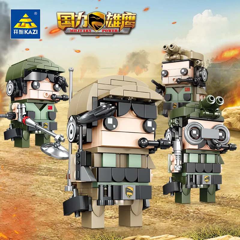 Строительные блоки игрушки серии военная сила из 211-254 деталей совместимы с