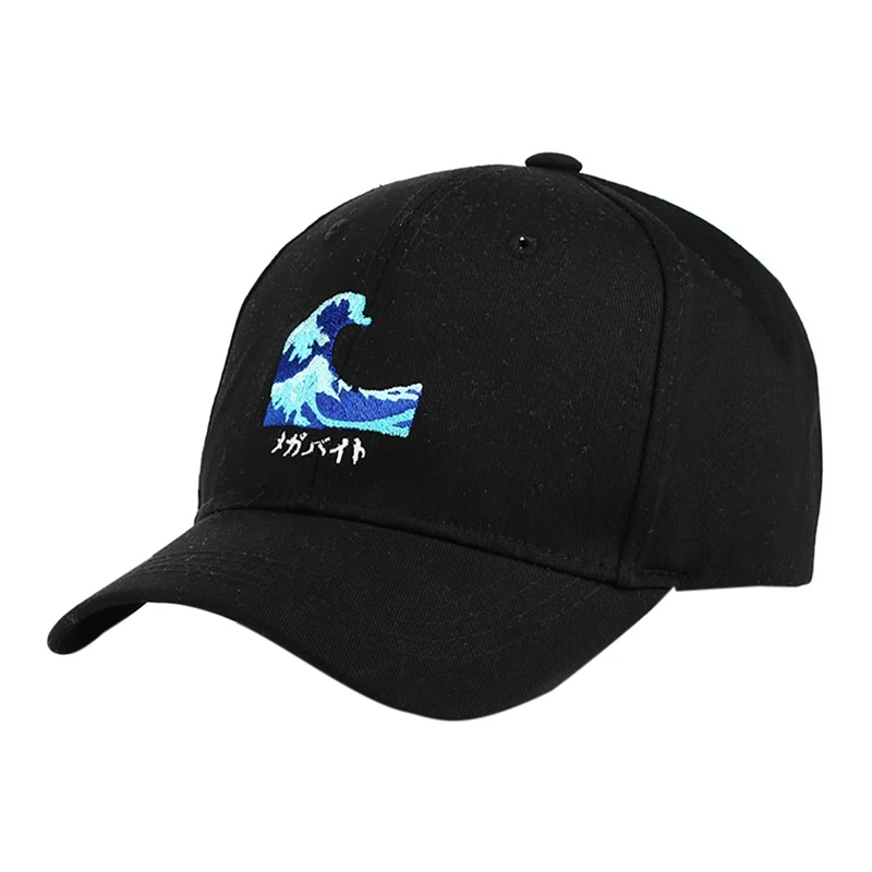 

Climbing Cap Sea Wave Embroidered Cotton Hat Headwear Outdoor Sports Wear With Adjustable Back Closure Women Men QW40