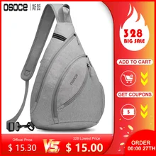 Osoce unissex peito pacote hit cor alça de ombro único volta saco crossbody sacos para mulheres homens sling ombro bolsa de viagem esporte(China)