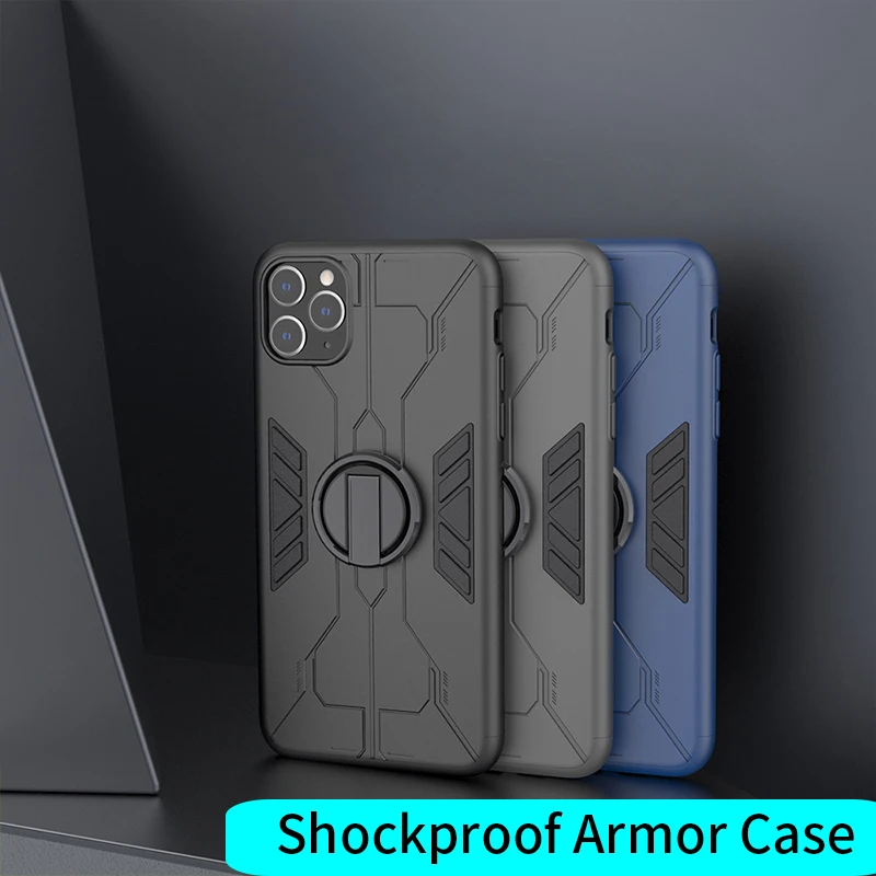 Shockproof Armor Case iphone11 mobile phone hard shell Apple 11 pro with ring multi-function anti-fall creative protective cover
Shockproof Armor Case iphone11 mobile phone hard shell Apple 11 pro with ring multi-function anti-fall creative protective cover