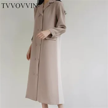 TVVOVVIN 2020 Spring New Dress Long-sleeve Turn-down Collar Pleated Patchwork Double Breasted Loose Large Size Streetwear A374
TVVOVVIN 2020 Spring New Dress Long-sleeve Turn-down Collar Pleated Patchwork Double Breasted Loose Large Size Streetwear A374