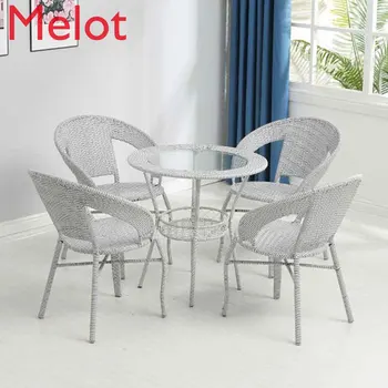Furniture Simple Table Balcony Table and Chair Combination Wholesale Rattan Chair Three-Piece Set Backrest Chair Outdoor Small
Furniture Simple Table Balcony Table and Chair Combination Wholesale Rattan Chair Three-Piece Set Backrest Chair Outdoor Small