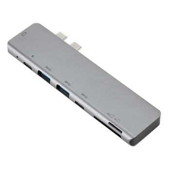 USB 3.1 Type-C Hub To HDMI Adapter 4K Thunderbolt 3 USB C Hub with Hub 3.0 TF SD Reader Slot PD for MacBook Pro/Air 2018
USB 3.1 Type-C Hub To HDMI Adapter 4K Thunderbolt 3 USB C Hub with Hub 3.0 TF SD Reader Slot PD for MacBook Pro/Air 2018