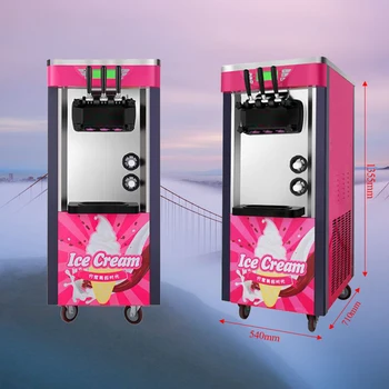 Color Ice Cream Machine for Restaurants Ice Cream Business Three Heads with Universal Wheels 220V/110 Digital Control System
Color Ice Cream Machine for Restaurants Ice Cream Business Three Heads with Universal Wheels 220V/110 Digital Control System