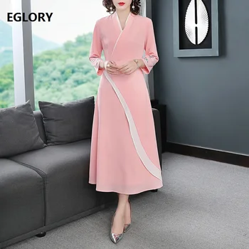 High Quaity Pink Dress 2020 Spring Autumn Women Lurex Embroidery 3/4 Sleeve Mid-Calf Length Sweet Elegant Ladies Dress Vestidos
High Quaity Pink Dress 2020 Spring Autumn Women Lurex Embroidery 3/4 Sleeve Mid-Calf Length Sweet Elegant Ladies Dress Vestidos