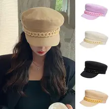 Berets Women Chain Octagonal Flat Cap Fashion Casual Hats Navy Captain Hats Top Cap Octagonal Retro Female Flat Beret Frenc O7U0
Berets Women Chain Octagonal Flat Cap Fashion Casual Hats Navy Captain Hats Top Cap Octagonal Retro Female Flat Beret Frenc O7U0