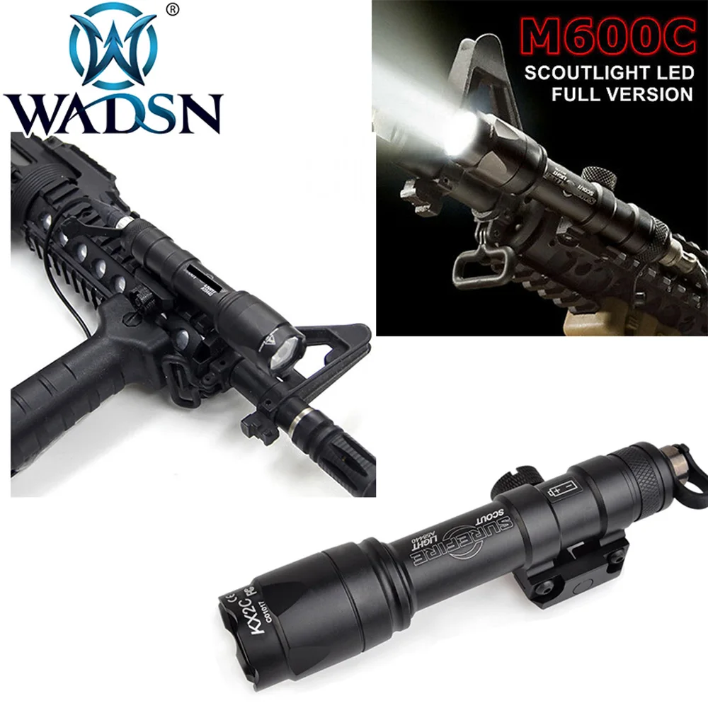 WADSN Surefir M600 Tactical Scout Light LED 340 Lumens Remote Pressure Switch M600C Rifle Airsoft Flashlight EX072 Weapon Lights
WADSN Surefir M600 Tactical Scout Light LED 340 Lumens Remote Pressure Switch M600C Rifle Airsoft Flashlight EX072 Weapon Lights
