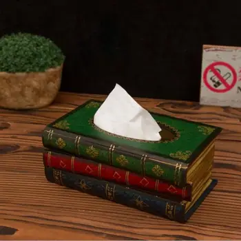 Retro Style Book Shape Tissue Box Wooden Container Tissue Holder Case for Home Office Decoration (Random Color)
Retro Style Book Shape Tissue Box Wooden Container Tissue Holder Case for Home Office Decoration (Random Color)
