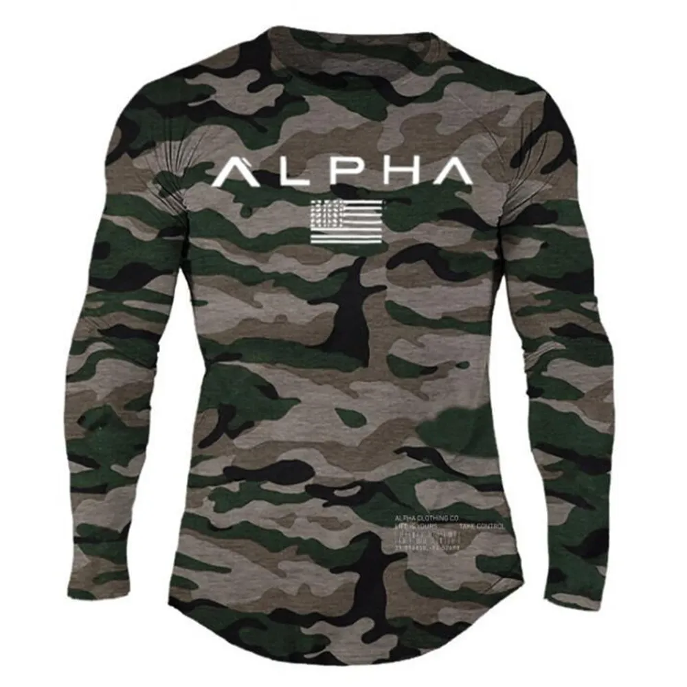 Camouflage Long sleeve T-shirt Men Running Sport Tees Gym Fitness Shirt Male Training Workout Print t shirt Tops Brand Clothing
Camouflage Long sleeve T-shirt Men Running Sport Tees Gym Fitness Shirt Male Training Workout Print t shirt Tops Brand Clothing