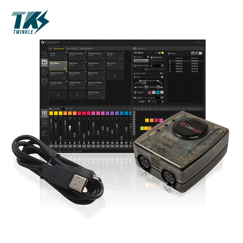Lighting controller Das Light Newest version DVC4 GZM Gold DMX Software Package Lighting Controller for Lighting Controllers
Lighting controller Das Light Newest version DVC4 GZM Gold DMX Software Package Lighting Controller for Lighting Controllers