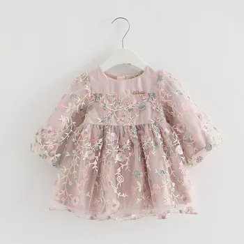 Children Clothes Flowers Embroidery Princess Dress Spring Lantern Sleeve Girl Dress Net Yarn Girls Clothes 0-2Y
Children Clothes Flowers Embroidery Princess Dress Spring Lantern Sleeve Girl Dress Net Yarn Girls Clothes 0-2Y