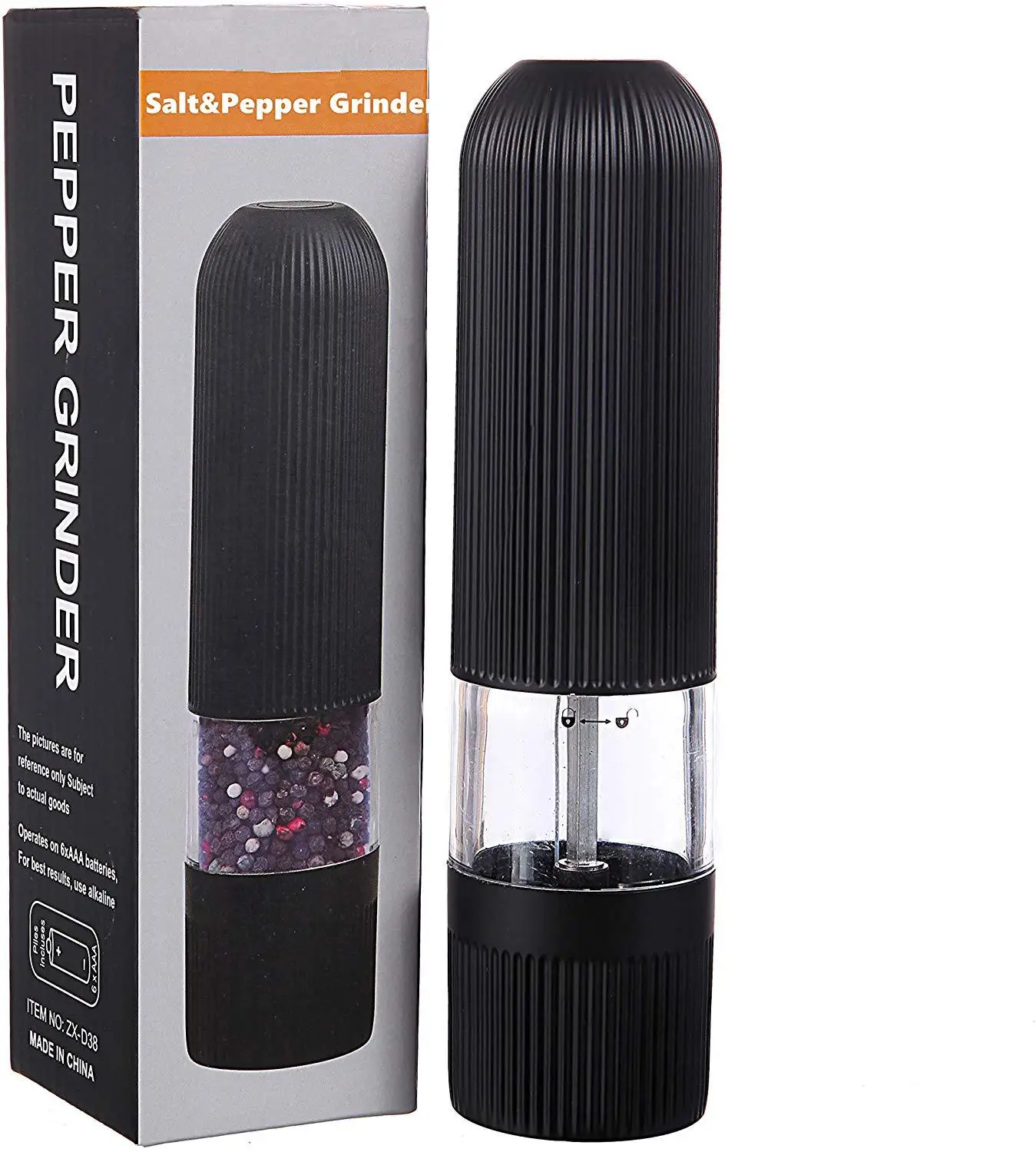 Electric Pepper Mills Sea Salt Grinders Ceramic Burr Grinder Adjustable Coarseness with Auto LED Light for Kitchen Dining Table Electric Pepper Mills Sea Salt Grinders Ceramic Burr Grinder Adjustable Coarseness with Auto LED Light for Kitchen Dining Table