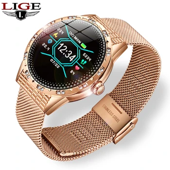 LIGE Bluetooth Smart Watch Women LED Color Display Diamond Alloy Smartwatch Heart Rate Monitor Sport Lady Watch for IOS Andriod 
LIGE Bluetooth Smart Watch Women LED Color Display Diamond Alloy Smartwatch Heart Rate Monitor Sport Lady Watch for IOS Andriod