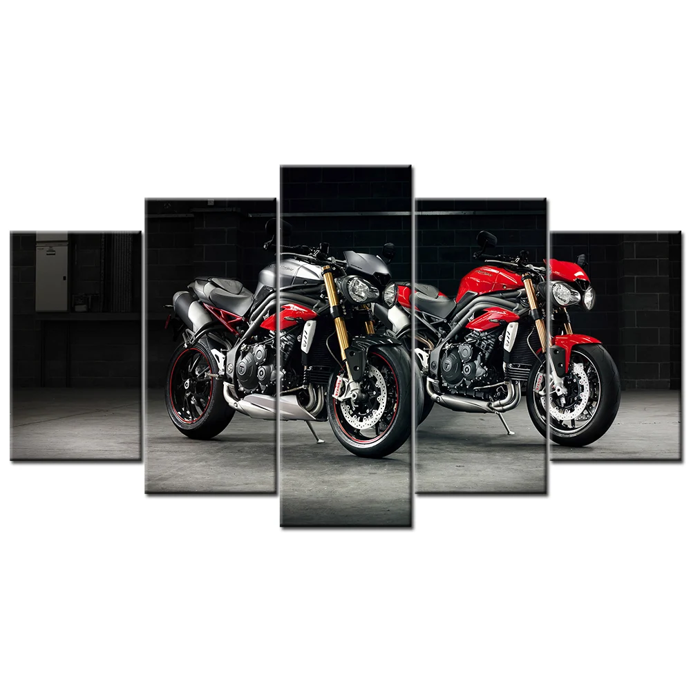 

Triumph Speed Triple R супер мотоцикл 5 шт. картины на холсте современный постер Настенная картина для домашнего декора
