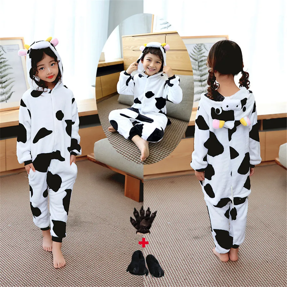 cosplay Animal Thick flannel Pajamas Cartoon Cow Dinosaur Kigurumi Onesies Kids Home Wear Slipper Gloves Three-Piece Costumes
cosplay Animal Thick flannel Pajamas Cartoon Cow Dinosaur Kigurumi Onesies Kids Home Wear Slipper Gloves Three-Piece Costumes