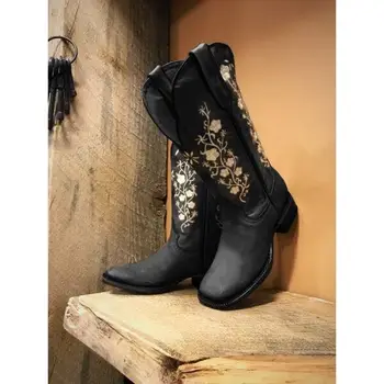 Plus New 2020 Size Women Boots Winter Wram Square Heel Boots Embroidered Thicken Motorcycle Boots Mid Calf Botas Mujer
Plus New 2020 Size Women Boots Winter Wram Square Heel Boots Embroidered Thicken Motorcycle Boots Mid Calf Botas Mujer