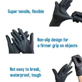 Hot 100pcs/lot Mechanic Gloves Nitrile gloves Household Cleaning Washing Black Laboratory Nail Art Anti-Static Disposable Gloves
Hot 100pcs/lot Mechanic Gloves Nitrile gloves Household Cleaning Washing Black Laboratory Nail Art Anti-Static Disposable Gloves
