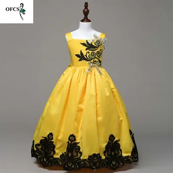 Wholesale Retail Girls Clothes European Style Girls' Golden Butterfly Dresses Children's Embroidered Princess Long Dresses 5-16
Wholesale Retail Girls Clothes European Style Girls' Golden Butterfly Dresses Children's Embroidered Princess Long Dresses 5-16