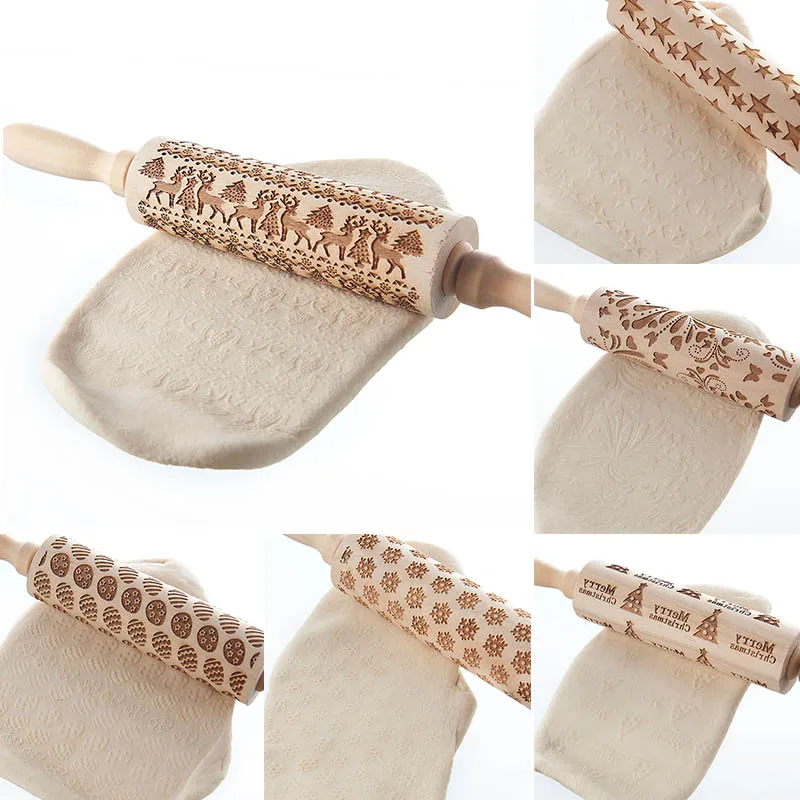 Wooden Embossing Multifunction Kitchen Gadgets Dough Roller Rolling Pin 1PC Bakeware Fondant Cake Decoration Rollers
Wooden Embossing Multifunction Kitchen Gadgets Dough Roller Rolling Pin 1PC Bakeware Fondant Cake Decoration Rollers
