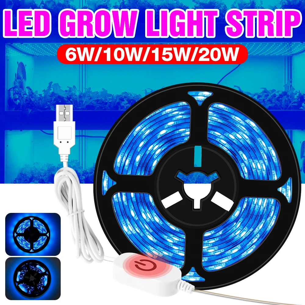 Waterproof Plant Light Strip LED Grow Light Tape USB Full Spectrum LED Growing Lamp LED Hydroponics Lamp Dimmable 0.5m 1m 2m 3m
Waterproof Plant Light Strip LED Grow Light Tape USB Full Spectrum LED Growing Lamp LED Hydroponics Lamp Dimmable 0.5m 1m 2m 3m
