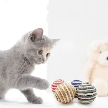 Pet toy cat toy ball training interactive toy sisal bite resistant built-in vocal particles chewing pet supplies color random
Pet toy cat toy ball training interactive toy sisal bite resistant built-in vocal particles chewing pet supplies color random