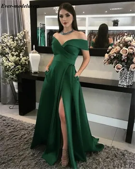 2020 Side Split Evening Dresses Off The Shoulder Pockets Lace-Up Back Formal Arabic Prom Gowns Simple Robe De Soiree
2020 Side Split Evening Dresses Off The Shoulder Pockets Lace-Up Back Formal Arabic Prom Gowns Simple Robe De Soiree