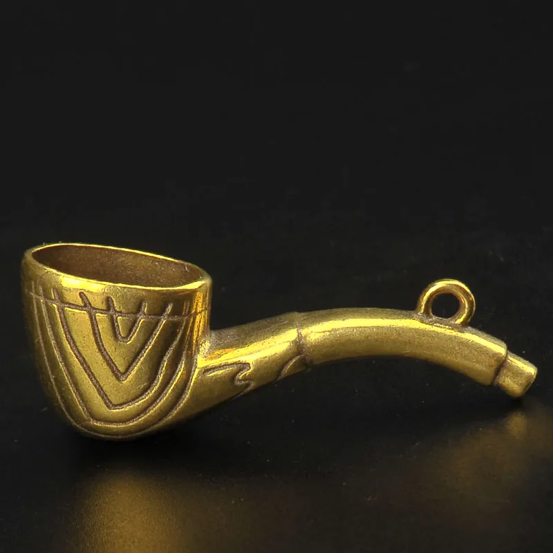Brass Tobacco Pipe Key Chains Pendants (4)