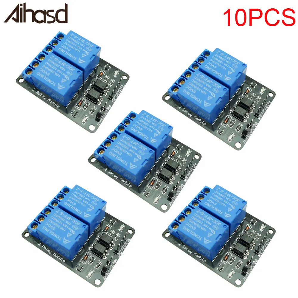 10PCS/LOT 2 Channel NEW 5V 2-Channel Relay Module Shield For Arduino ARM PIC AVR DSP Electronic With Optocoupler Dropshipping
10PCS/LOT 2 Channel NEW 5V 2-Channel Relay Module Shield For Arduino ARM PIC AVR DSP Electronic With Optocoupler Dropshipping